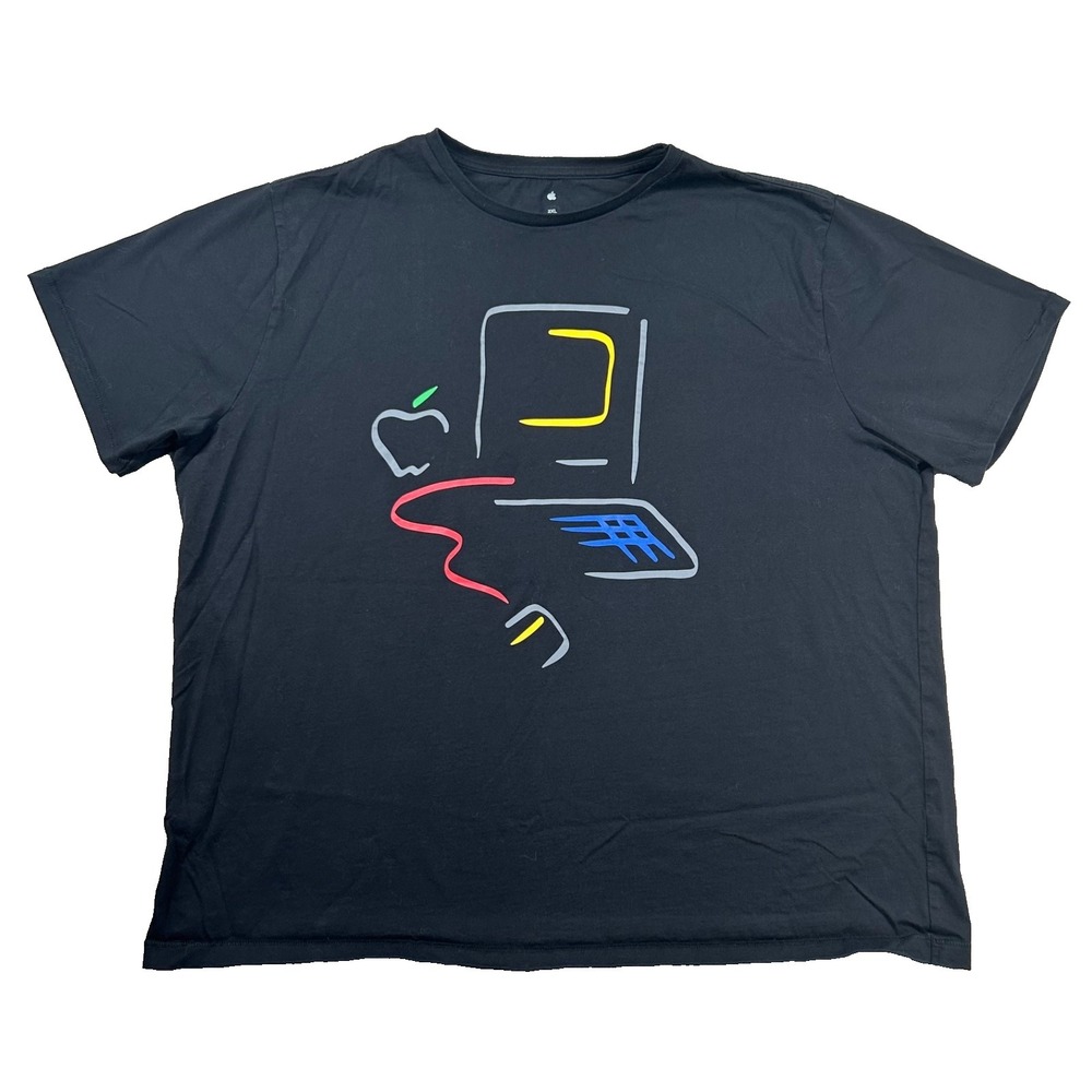 Apple Shirt Womens 2x Employee Store Mac Computers Graphic Boxy T-Shirt Team